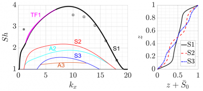 This figure shows one bifurcation diagram for vertically confined salt-finger convection, where S1, S2, and S3 displays staircase like structure resembling oceanographic observations.